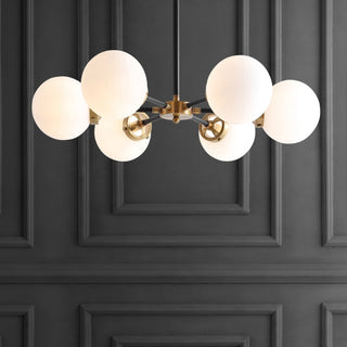 Caleb 28" Brass Cluster Pendant - JONATHAN Y