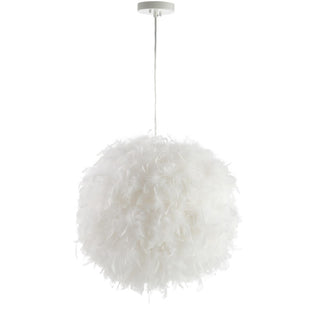 Stork 19" Feather Metal Adjustable LED Pendant - JONATHAN Y