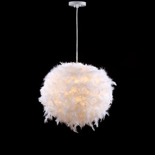 Stork 19" Feather Metal Adjustable LED Pendant - JONATHAN Y
