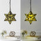 Stellaa 12" Moravian Star Metal/Clear Glass LED Pendant
