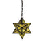 Stellaa 12" Moravian Star Metal/Clear Glass LED Pendant