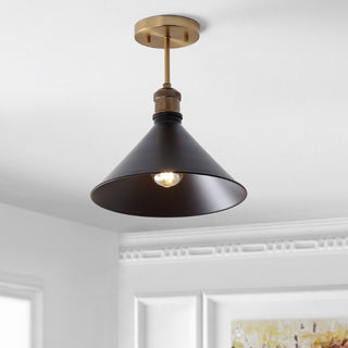 Nick 11" Metal LED Semi Flush Mount - JONATHAN Y