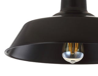 Camila 14"  Classic Industrial Indoor/Outdoor Iron LED Semi Flush Mount - JONATHAN Y