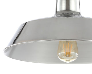 Camila 14"  Classic Industrial Indoor/Outdoor Iron LED Semi Flush Mount - JONATHAN Y