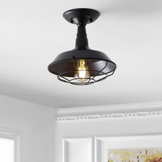 Gabe 10.2" Metal LED Semi Flush Mount - JONATHAN Y