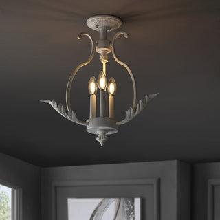 Austen 12.2" Metal LED Semi Flush Mount - JONATHAN Y