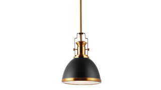 Homer Modern Industrial Iron LED Dome Pendant - JONATHAN Y
