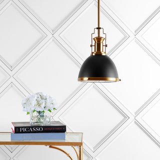 Homer Modern Industrial Iron LED Dome Pendant - JONATHAN Y