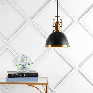 Homer Modern Industrial Iron LED Dome Pendant - JONATHAN Y