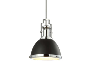 Homer Modern Industrial Iron LED Dome Pendant - JONATHAN Y