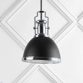 Homer Modern Industrial Iron LED Dome Pendant - JONATHAN Y