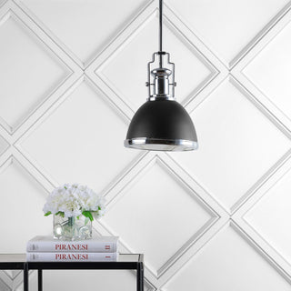 Homer Modern Industrial Iron LED Dome Pendant - JONATHAN Y