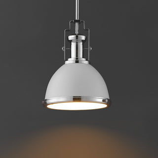 Homer Modern Industrial Iron LED Dome Pendant - JONATHAN Y