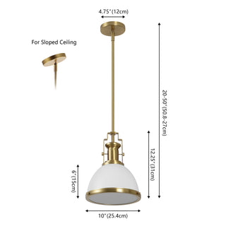 Homer Modern Industrial Iron LED Dome Pendant