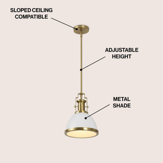 Homer Modern Industrial Iron LED Dome Pendant