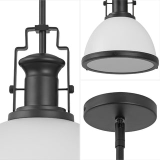 Homer Modern Industrial Iron LED Dome Pendant