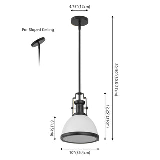 Homer Modern Industrial Iron LED Dome Pendant