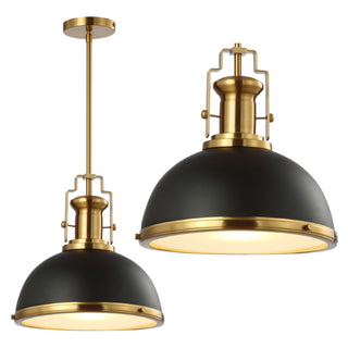 Homer Modern Industrial Iron LED Dome Pendant