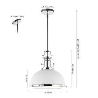 Homer Modern Industrial Iron LED Dome Pendant