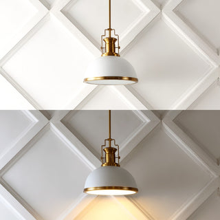 Homer Modern Industrial Iron LED Dome Pendant