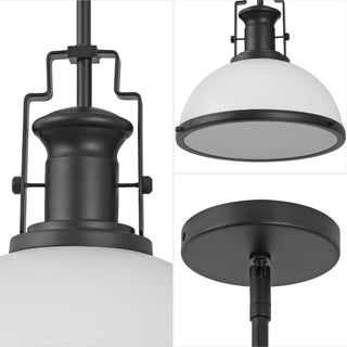 Homer Modern Industrial Iron LED Dome Pendant