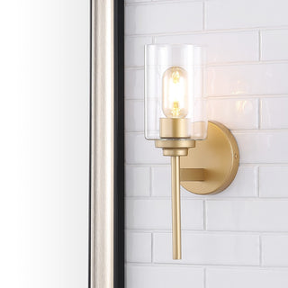 Juno Farmhouse Industrial Iron Cylinder LED Sconce - JONATHAN Y