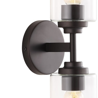 Cera Farmhouse Industrial Iron Cylinder LED Sconce - JONATHAN Y
