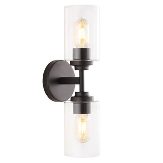 Cera Farmhouse Industrial Iron Cylinder LED Sconce - JONATHAN Y