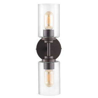 Cera Farmhouse Industrial Iron Cylinder LED Sconce - JONATHAN Y