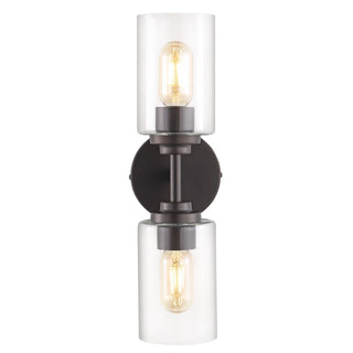 Cera Farmhouse Industrial Iron Cylinder LED Sconce - JONATHAN Y