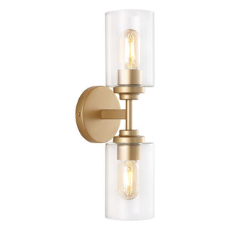 Cera Farmhouse Industrial Iron Cylinder LED Sconce - JONATHAN Y