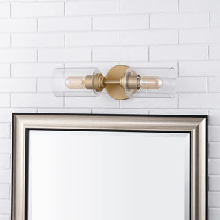 Cera Farmhouse Industrial Iron Cylinder LED Sconce - JONATHAN Y