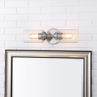 Cera Farmhouse Industrial Iron Cylinder LED Sconce - JONATHAN Y