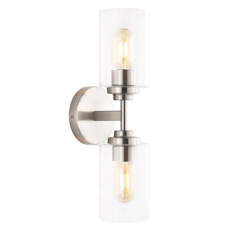 Cera Farmhouse Industrial Iron Cylinder LED Sconce - JONATHAN Y