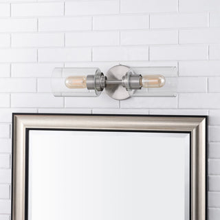 Cera Farmhouse Industrial Iron Cylinder LED Sconce - JONATHAN Y