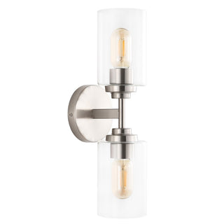 Cera Farmhouse Industrial Iron Cylinder LED Sconce - JONATHAN Y