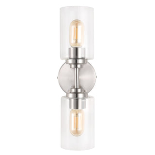 Cera Farmhouse Industrial Iron Cylinder LED Sconce - JONATHAN Y