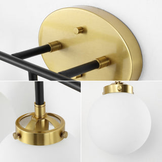 Caleb Brass Vanity Wall Sconce Frosted