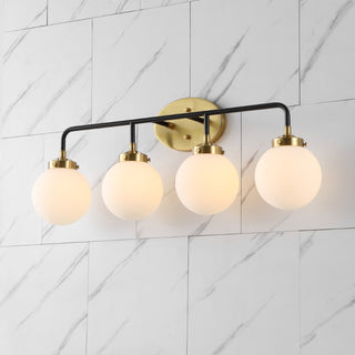 Caleb Brass Vanity Wall Sconce Frosted