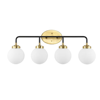Caleb Brass Vanity Wall Sconce Frosted