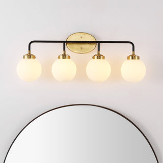Caleb Brass Vanity Wall Sconce Frosted