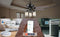 Lucas 52"  Rustic Industrial Iron/Wood/Seeded Glass Mobile-App/Remote-Controlled LED Ceiling Fan
