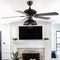 Ashton 52" Farmhouse Industrial Iron Dome Shade LED Ceiling Fan With Remote