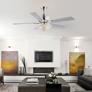 Cammy 52" Traditional Transitional Iron LED CEILING FAN - JONATHAN Y