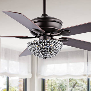 Cammy 52" Traditional Transitional Iron LED CEILING FAN - JONATHAN Y