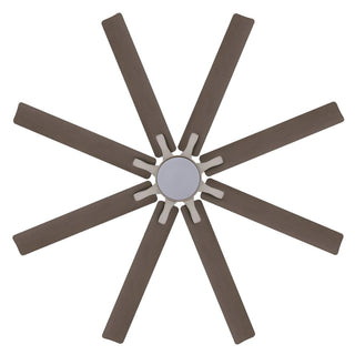 Octo 66" Contemporary Industrial Iron/Plastic Mobile-App/Remote-Controlled 6-Speed Ceiling Fan with Integrated LED Light - JONATHAN Y