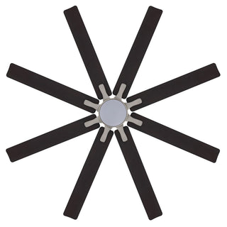 Octo 66" Contemporary Industrial Iron/Plastic Mobile-App/Remote-Controlled 6-Speed Ceiling Fan with Integrated LED Light - JONATHAN Y