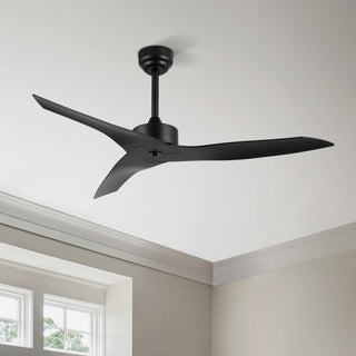 Aldrin 50" Modern Minimalist Iron/Plastic Mobile-App/Remote-Controlled 6-Speed Razor Ceiling Fan - JONATHAN Y