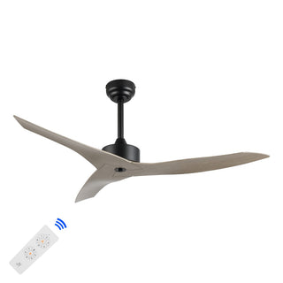 Aldrin 50" Modern Minimalist Iron/Plastic Mobile-App/Remote-Controlled 6-Speed Razor Ceiling Fan - JONATHAN Y