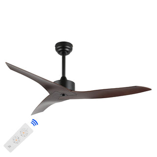 Aldrin 50" Modern Minimalist Iron/Plastic Mobile-App/Remote-Controlled 6-Speed Razor Ceiling Fan - JONATHAN Y